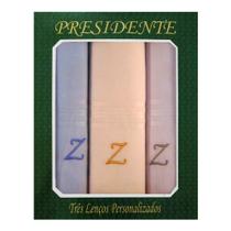 Caixa Lenço Masculino Iniciais Bordadas - Letra Z Caixa Lenço Masculino Iniciais Bordadas - Letra Z