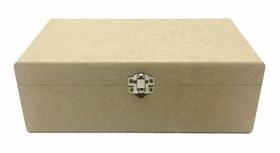 Caixa Lisa Articulada Com Fecho MDF - 25X15X08 cm