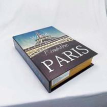 Caixa Livro Book Decorativo Maior Paris Fino Acabamento Luxo