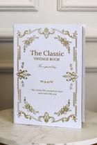 Caixa Livro De Natal Dourado/Branco - 30cm - Tokdacasa Caixa Livro De Natal Dourado/Branco - 30cm - Tokdacasa