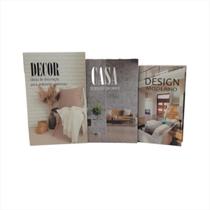 Caixa Livro Decorativa Kit 3 Livro Fake Porta Objetos Papel