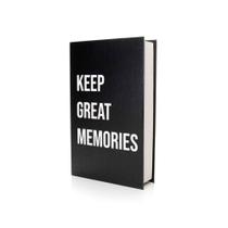 Caixa Livro Decorativo "Keep Great Memories" Preto 27x14x5cm - D'Rossi - DRossi