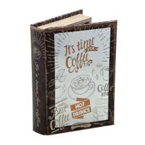 Caixa Livro Espelhada 26cm The Time Coffee Espressione