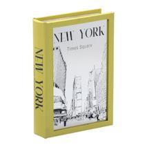 Caixa Livro Espelhada New York amarelo 26cm Espressione