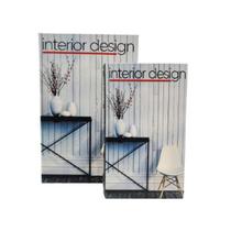 Caixa Livro Interior Design 21/27Cm Decorativa Kit 2Pc