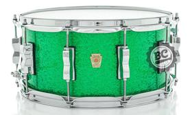 Caixa Ludwig Classic Maple Green Sparkle 14x6,5 com Automático Millennium P88AC Made in USA