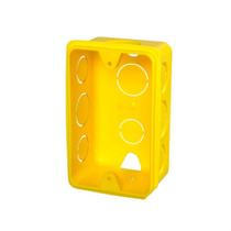 Caixa luz 4x2 plastica fortlev amarela antichama
