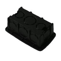 Caixa Luz Plástica Retangular Preta 4x2 Reforçada - Gerplast, Opção: Preto(a)