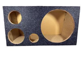 Caixa Madeira Trio 1X12 Carpete Grafite Duto 3 Polegadas