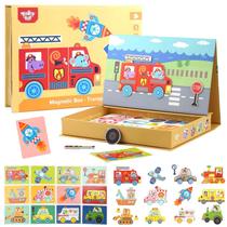 Caixa Magnética Infantil Transportes Tooky Toy Brinquedo Educativo de Madeira 80 Peças Caixa Magnética Infantil Transportes Tooky Toy Brinquedo Educativo de Madeira 80 Peças