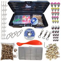 Caixa Maleta Anzol Linha Chumbo Boias Kit Tralha Completo