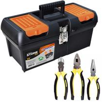 Caixa Maleta Ferramenta Com Kit Alicate Profissional Stone