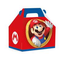 Caixa Maleta Kids Festa Super Mario Bros 12 x 8 x 12 cm 10 Uni Cromus - Inspire sua Festa Loja