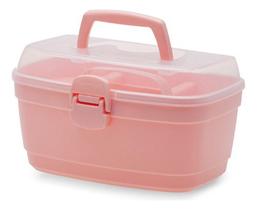 Caixa Maleta Multiuso Organizadora Manicure Maquiagem Rosa Caixa Maleta Multiuso Organizadora Manicure Maquiagem Rosa