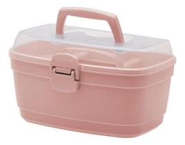Caixa Maleta Multiuso Organizadora Manicure Maquiagem Rosa Caixa Maleta Multiuso Organizadora Manicure Maquiagem Rosa