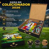 Caixa Maleta Porta Álbum Copa 2026 + Divisorias para Figurinhas Mdf 32x31x8cm Tampa Adesivada Caixa Maleta Porta Álbum Copa 2026 + Divisorias para Figurinhas Mdf 32x31x8cm Tampa Adesivada