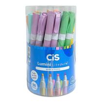 Caixa Marca Texto Pastel Lumini Lite 36 Unidades 6 Cores CIS