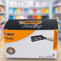 Caixa Marcador Quadro Branco BIC 12 Unid 4 Cores Azul Vermelho Verde Preto Caixa Marcador Quadro Branco BIC 12 Unid 4 Cores Azul Vermelho Verde Preto