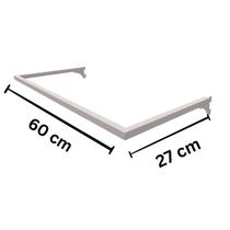 Caixa Master Cabideiro Closet Tubo 20x20 60 cm Branco 4 Unidades