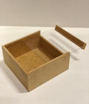 Caixa MDF 15x15x7 cm com Tampa em Acrílico - Ideal para Presentes, Lembranças e Decoração