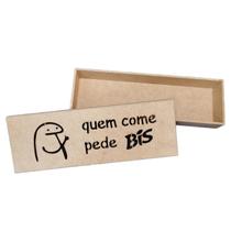 Caixa Mdf Bis Presente Chocolate Flork Bento Like 22X7X4 Cm