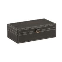 Caixa MDF com Revestimento PU Preta Mart 25x14x8cm