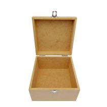 Caixa Mdf Cru 15x15x10 Cm Com Fecho Para Decorar Presente Caixa Mdf Cru 15x15x10 Cm Com Fecho Para Decorar Presente