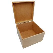 Caixa Mdf Cru 20x20x15 Cm Sem Fecho Para Decorar Presente
