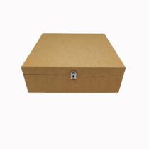 Caixa Mdf Cru 30x30x10 Cm Com Fecho Para Decorar Presente
