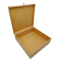 Caixa Mdf Cru 30x30x10 Cm Com Fecho Para Decorar Presente