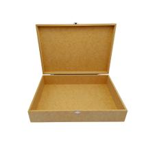 Caixa Mdf Cru 35x25x8 Cm Com Fecho Para Decorar Presente