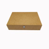 Caixa Mdf Cru 35x25x8 Cm Com Fecho Para Decorar Presente