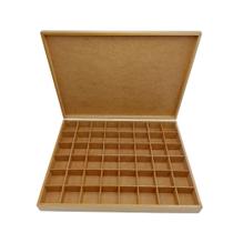 Caixa Mdf Cru 40x30x5 Com Dobradiças E 48 Divisões Internas Caixa Mdf Cru 40x30x5 Com Dobradiças E 48 Divisões Internas