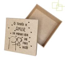Caixa MDF Decorada Divertida 15x15x5 Temas Romanticos Amor Namorados