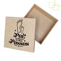 Caixa MDF Decorada Pai Seguirei Seus Passos 15x15x5