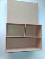 Caixa MDF dupla repartição 23x17x8