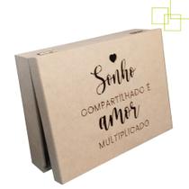 Caixa MDF Embalagem de Presente Multiuso Romantica