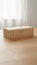 Caixa MDF para Vinho 36.5cm c/ Fecho - Crua