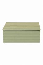 Caixa MDF PU Listra 3D - Tam P - Verde Menta - Entrecasa Caixa MDF PU Listra 3D - Tam P - Verde Menta - Entrecasa