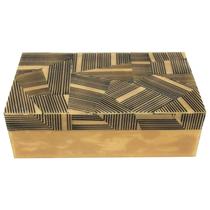 Caixa MDF Retangular Detalhe Abstrato 23x7cm. Caixa MDF Retangular Detalhe Abstrato 23x7cm.