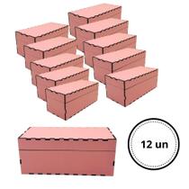 Caixa Mdf Rosa Claro 17X8,5X7,5 - 12 Unidades