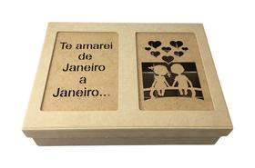 Caixa Mdf Te Amarei De Jan Laser Tampa Solta 13 Div 23X31