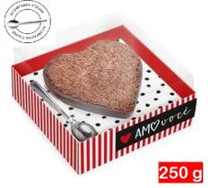 Caixa Meio Ovo Coração Chocolate 250g - 06 Unidades - Cromus