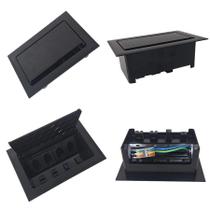 Caixa Mesa Pop4 Monobloco 4NBR20A/2Cat6/1Usb/1HDMI QTMOV PRETO Caixa Mesa Pop4 Monobloco 4NBR20A/2Cat6/1Usb/1HDMI QTMOV PRETO