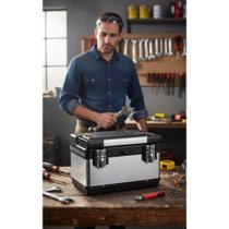 Caixa Metal Ferramentas 27x37.5x25.5cm Prata/Preta Resistent