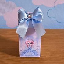 Caixa Milk Cinderela Chibi Fofo Personalizada Lembrancinha Festa Infantil Aniversário