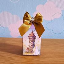 Caixa Milk Rapunzel Aquarela Personalizada Lembrancinha Festa Infantil Aniversário