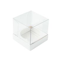 Caixa Mini Bolo G (8cm x 8cm x 8cm) Branca - 10 unidades - Assk - Rizzo Embalagens