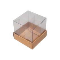 Caixa Mini Bolo PP (4cm x 4cm x 4cm) Kraft 10 unidades Assk Rizzo Confeitaria