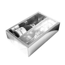 Caixa Mini Champanhe e Taça (20,5cm x 13cm x 6cm) Prata 5 unidades Assk Caixa Mini Champanhe e Taça (20,5cm x 13cm x 6cm) Prata 5 unidades Assk